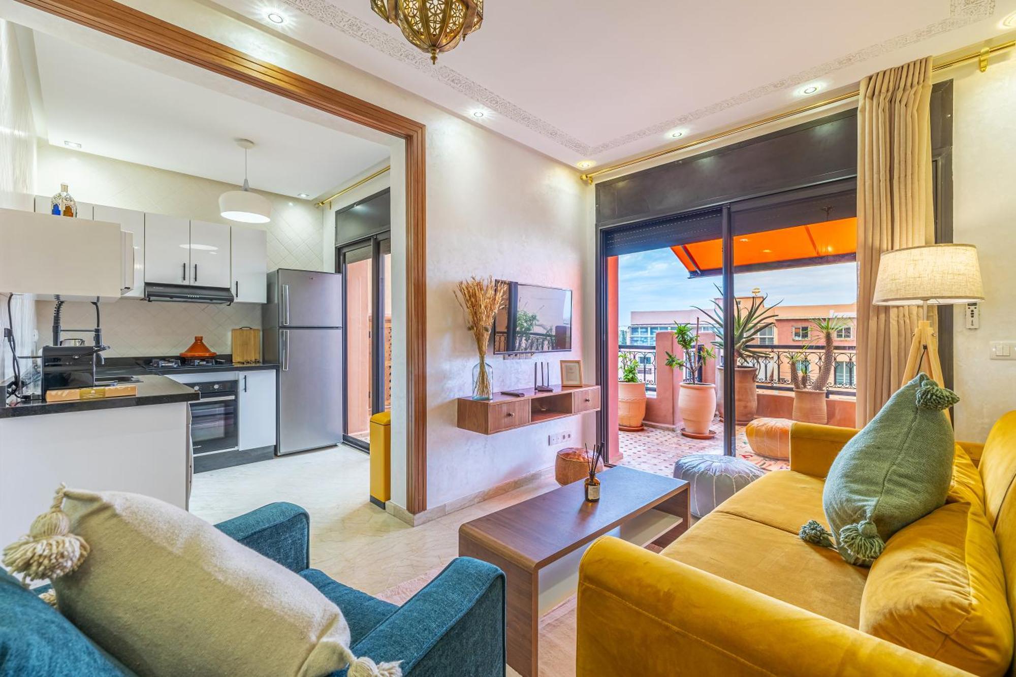 Le Jasmin - Appartement Authentique A Gueliz Marrakesh Luaran gambar